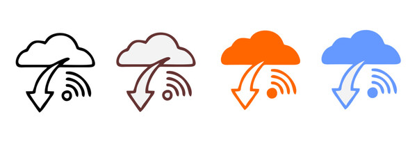 Download flat vector icon. install symbol. Download icon. Upload button. Load symbol. Modern, simple flat vector illustration