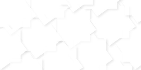 Abstract minimal geometric white and gray light background design. white transparent material in triangle diamond and squares shapes in random geometric pattern.	