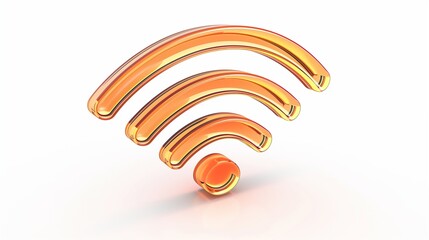 A Wi-Fi signal icon with curved bars increasing in size, clearly isolated on a white background.