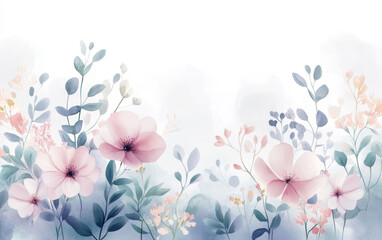 Retro style floral texture art background
