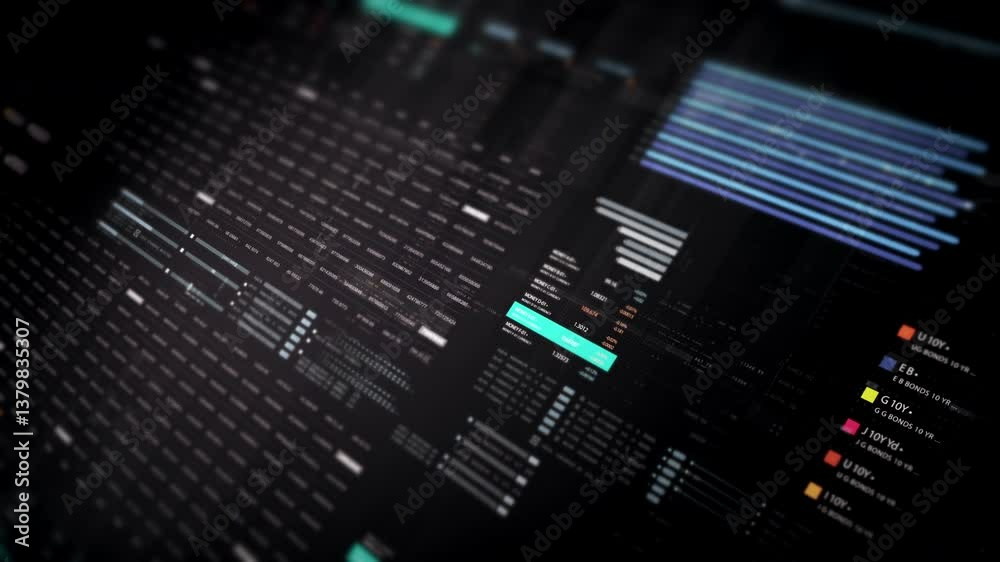 Leinwandbilder dynamic data visuals for business info graphics, animated charts, and data-driven insights for a bus