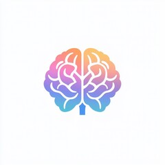 a colorful logo of a brain on a white background