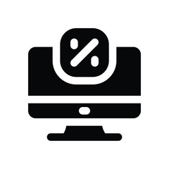 tax glyph icon. Strong and solid vector icon for websites, mobile interfaces, presentations, and visual branding. High quality and easy to edit.