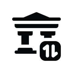 transfer glyph icon. Strong and solid vector icon for websites, mobile interfaces, presentations, and visual branding. High quality and easy to edit.
