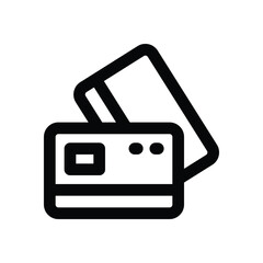 credit card line icon. Clean and minimalist vector icon for websites, mobile apps, presentations, and logos. Fully scalable and customizable for any project.