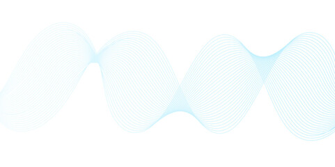 Vector Abstract crave wavy thin blend line on blue and white violet gradient Technology, data science, geometric border. Isolated on white wave element for dynamic smooth design background