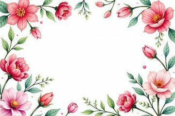 Delicate watercolor floral pattern, perfect for spring events , design element, wedding, pretty