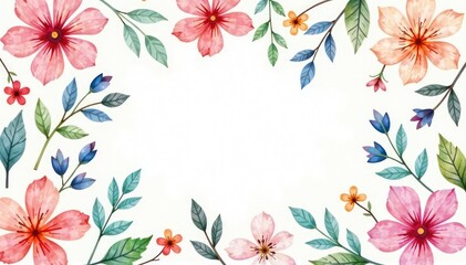 Delicate watercolor floral pattern, perfect for spring events , spring, promotion, background