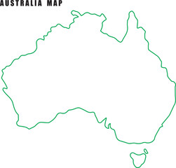 Map of Australia isolated on a white background.