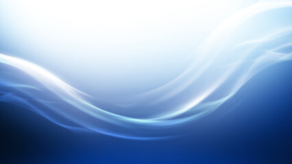 Abstract flowing blue and white wave pattern background with light and shadow.