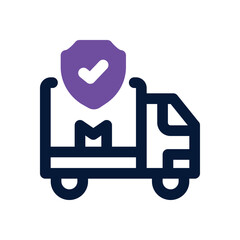 delivery insurance dual tone icon. Sleek and modern vector icon for websites, mobile apps, marketing materials, and corporate design. Fully scalable and ready to use.