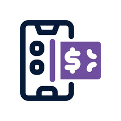 digital money dual tone icon. Sleek and modern vector icon for websites, mobile apps, marketing materials, and corporate design. Fully scalable and ready to use.
