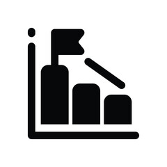 initial public offering glyph icon. Strong and solid vector icon for websites, mobile interfaces, presentations, and visual branding. High quality and easy to edit.