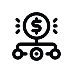 diversification line icon. Clean and minimalist vector icon for websites, mobile apps, presentations, and logos. Fully scalable and customizable for any project.