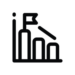 initial public offering line icon. Clean and minimalist vector icon for websites, mobile apps, presentations, and logos. Fully scalable and customizable for any project.