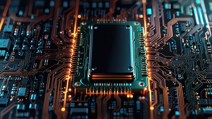 Futuristic server background circuit board futuristic server
