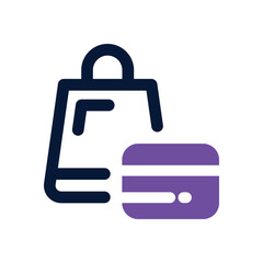 online shopping dual tone icon. Sleek and modern vector icon for websites, mobile apps, marketing materials, and corporate design. Fully scalable and ready to use.