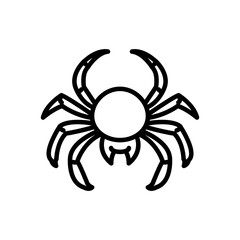 spider icon vector, line style icon