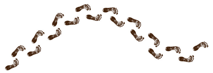A set of human footprints, shoe prints and palm prints. Collection of vector prints of feet, hands, shoes on transparent background png.