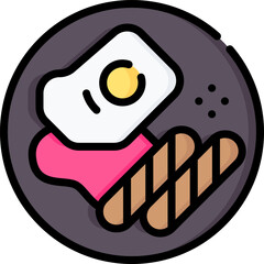 breakfast Illustration on a white background.