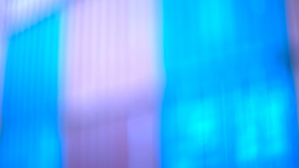 Anamorphic Defocused Cargo Yard - Red and Blue Container Stack - Industrial Bokeh Background