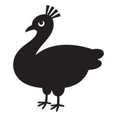 Obraz premium Silhouette Peacock Logo isolated Vector illustration