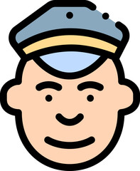 pilot Illustration on a white background.