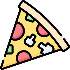 pizza Illustration on a white background.