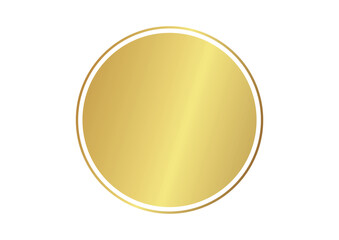 Elegant gold circle frame – luxury hand-drawn round border for invitations, logos, and minimalist design projects
