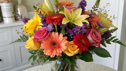 bouquet of colorful flowers