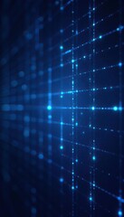 Blue technology grid background with abstract virtual screen design,  internet,  concept