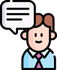 speech Illustration on a white background.