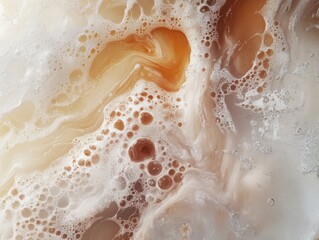 Obraz premium Soft splash with intricate droplets creating unique patterns on a smooth surface during natural light exposure