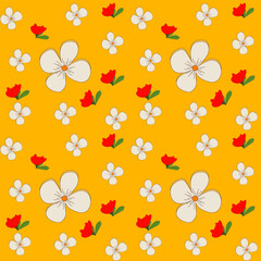 seamless pattern with flowers