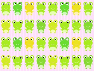 Obraz premium カエルのシームレスパターン F-2