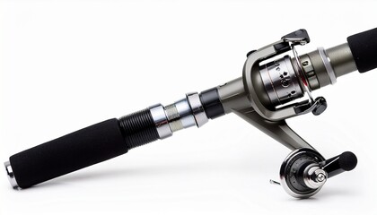 fishing rod on white background