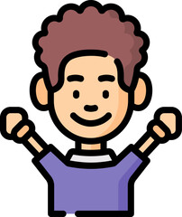 boy Illustration on a white background.