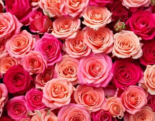 Obraz premium Valentines day concept background. Roses, gifts, romantic decorations. Place for text.