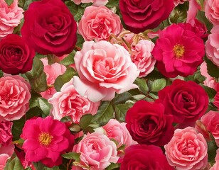 Obraz premium Valentines day concept background. Roses, gifts, romantic decorations. Place for text.