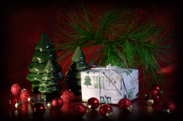 christmas tree and gifts