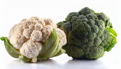 Obraz premium cauliflower on white background 
