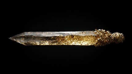 Sacred jewelblade that reflects light into blackness like a heartbeat from the void