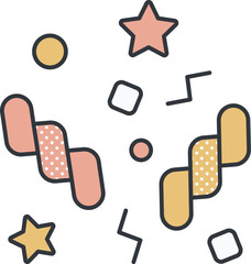 confetti (2) Illustration on a white background