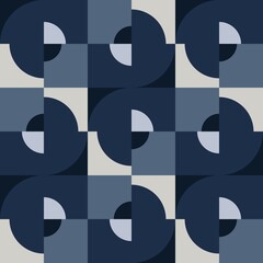 seamless pattern with abstract geometric shapes