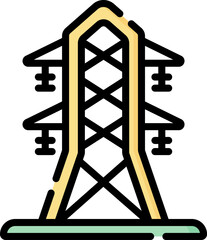 electric tower Illustration on a white background