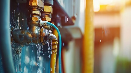 A close-up of an electrical grounding wire being fastened to a water pipe.