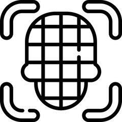 face scanner Illustration on a white background