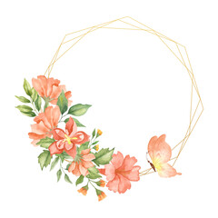 Watercolor floral wreath 