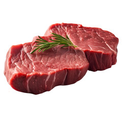 raw beef steak ; isolated on a transparent background	
