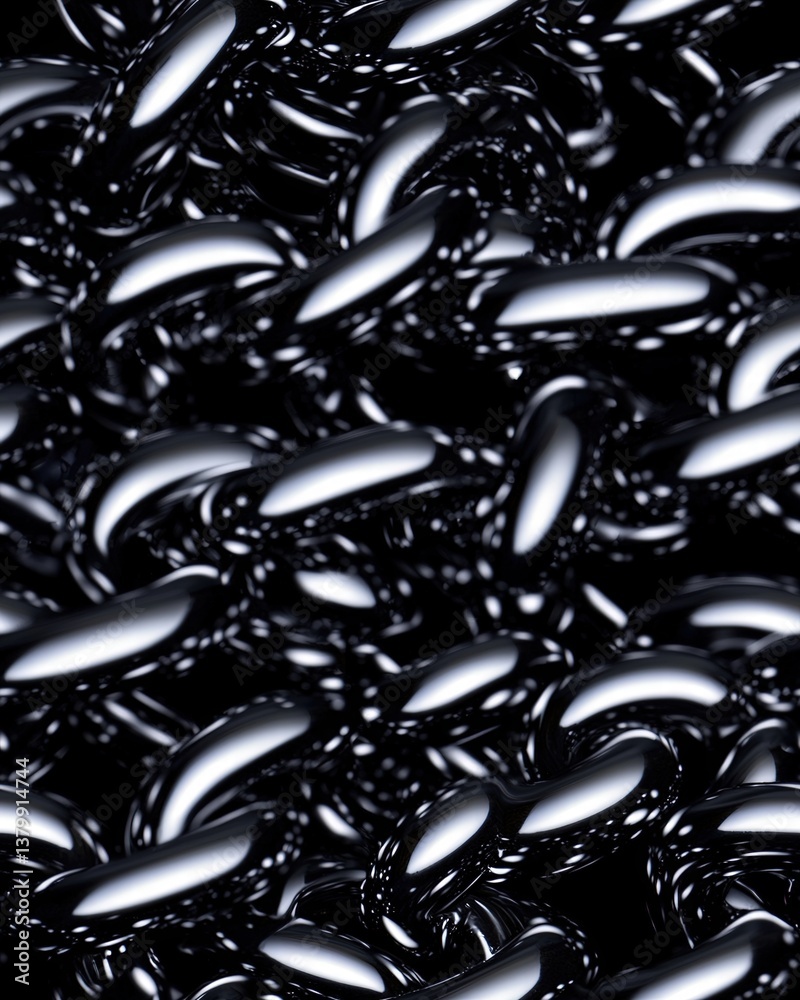 Poster gleaming collection of shiny silver objects reflecting light and creating an alluring visual display
